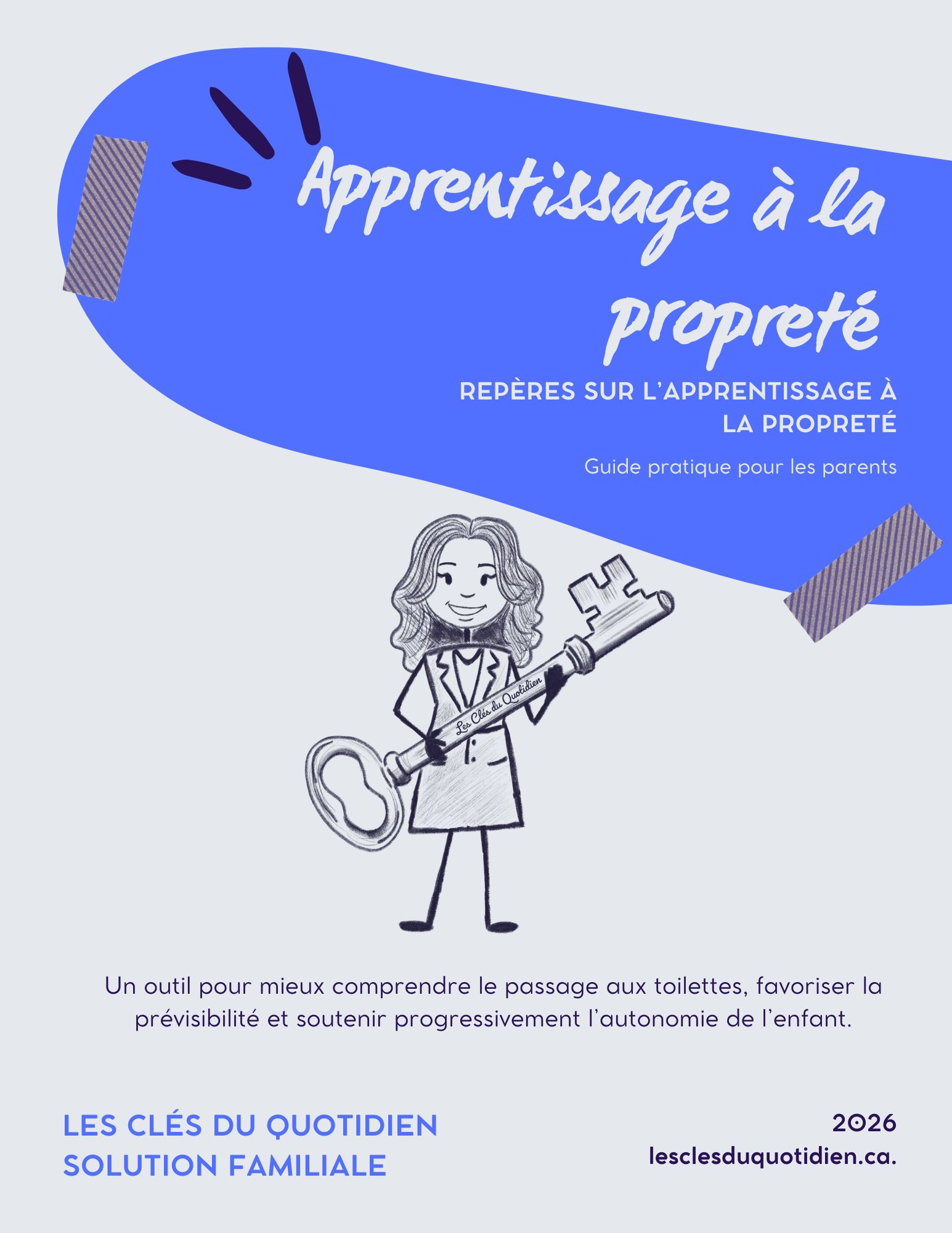 Couverture du guide « L'apprentissage de la propreté » — Les Clés du Quotidien